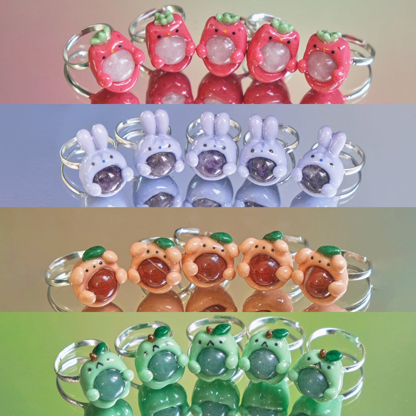 Gemmy Fruity Rings