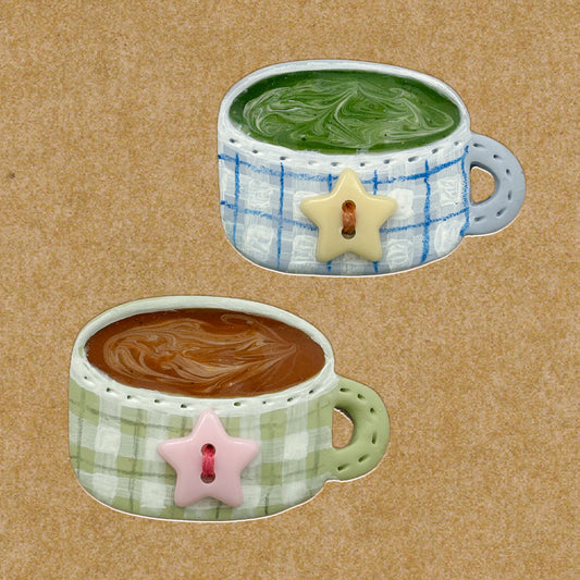 Matcha Latte & Coffee Latte Hairclips