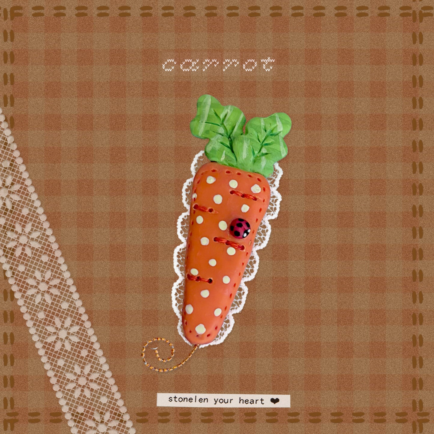 Tiny ClayQuilt Accessories: Ladybug in My Yard Collection