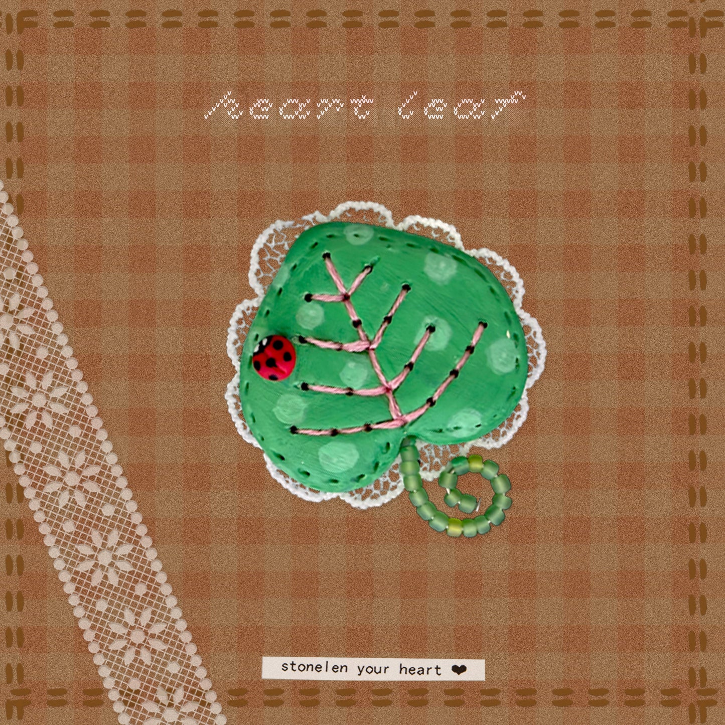 Tiny ClayQuilt Accessories: Ladybug in My Yard Collection