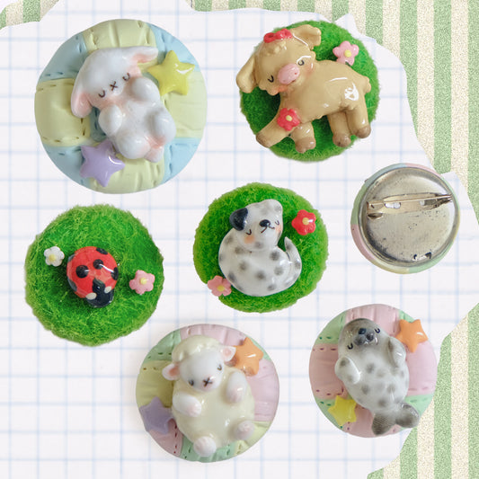 Eepy World Brooches