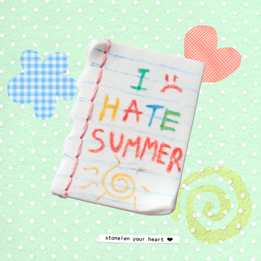 I HATE SUMMER: Polymer Clay Hair clips