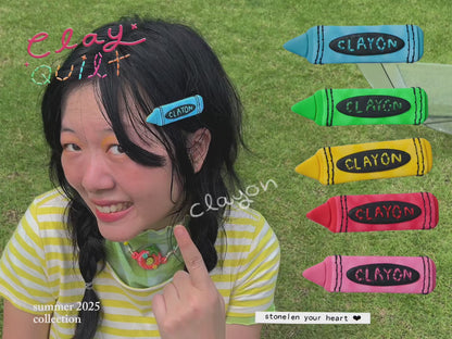 CLAYON: Polymer Clay Hair clips
