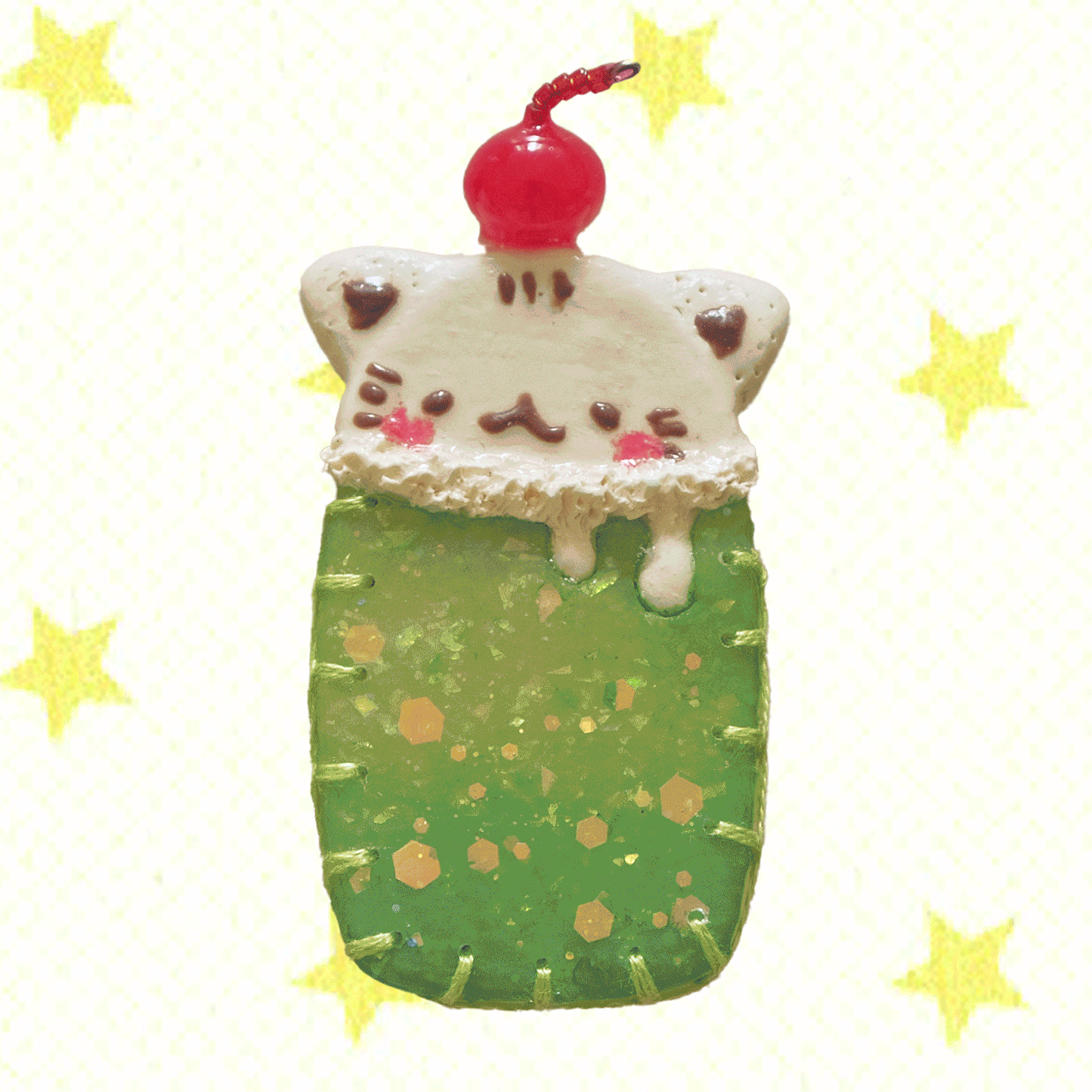 Cream Soda: Polymer Clay Hair clips