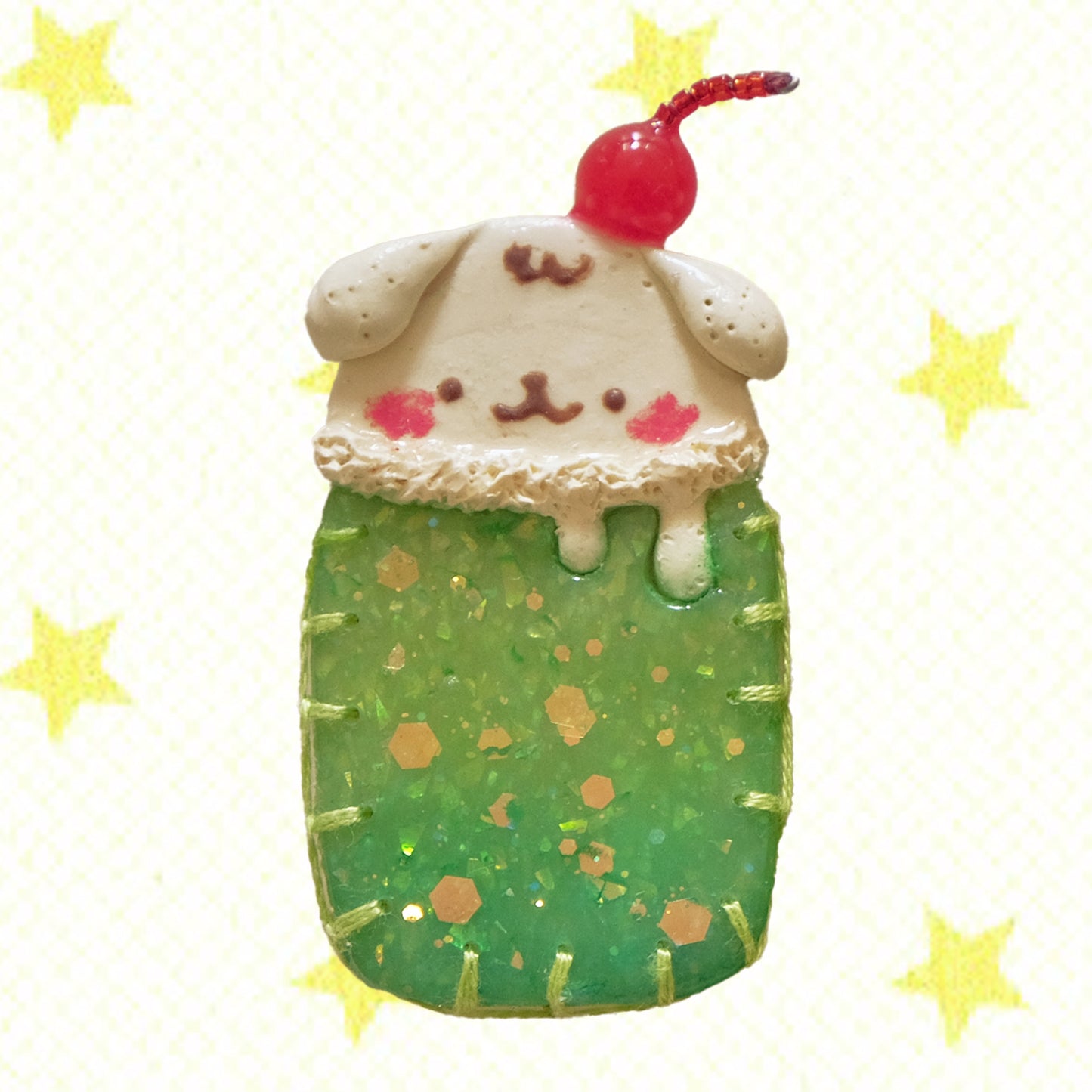 Cream Soda: Polymer Clay Hair clips