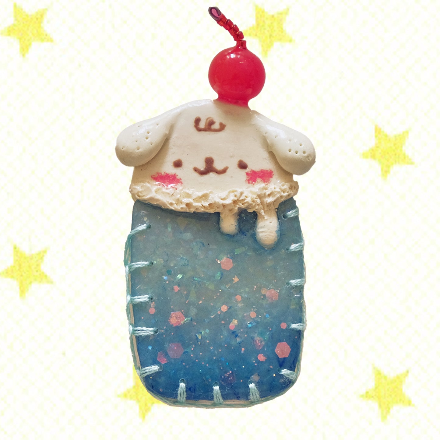 Cream Soda: Polymer Clay Hair clips