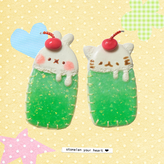 Cream Soda: Polymer Clay Hair clips