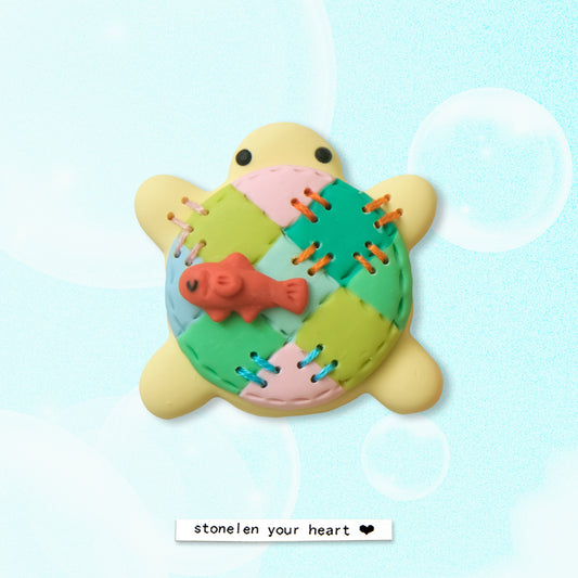 Puffy Turtle : polymer clay accessories