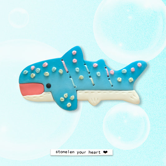 Whale Shark : polymer clay accessories